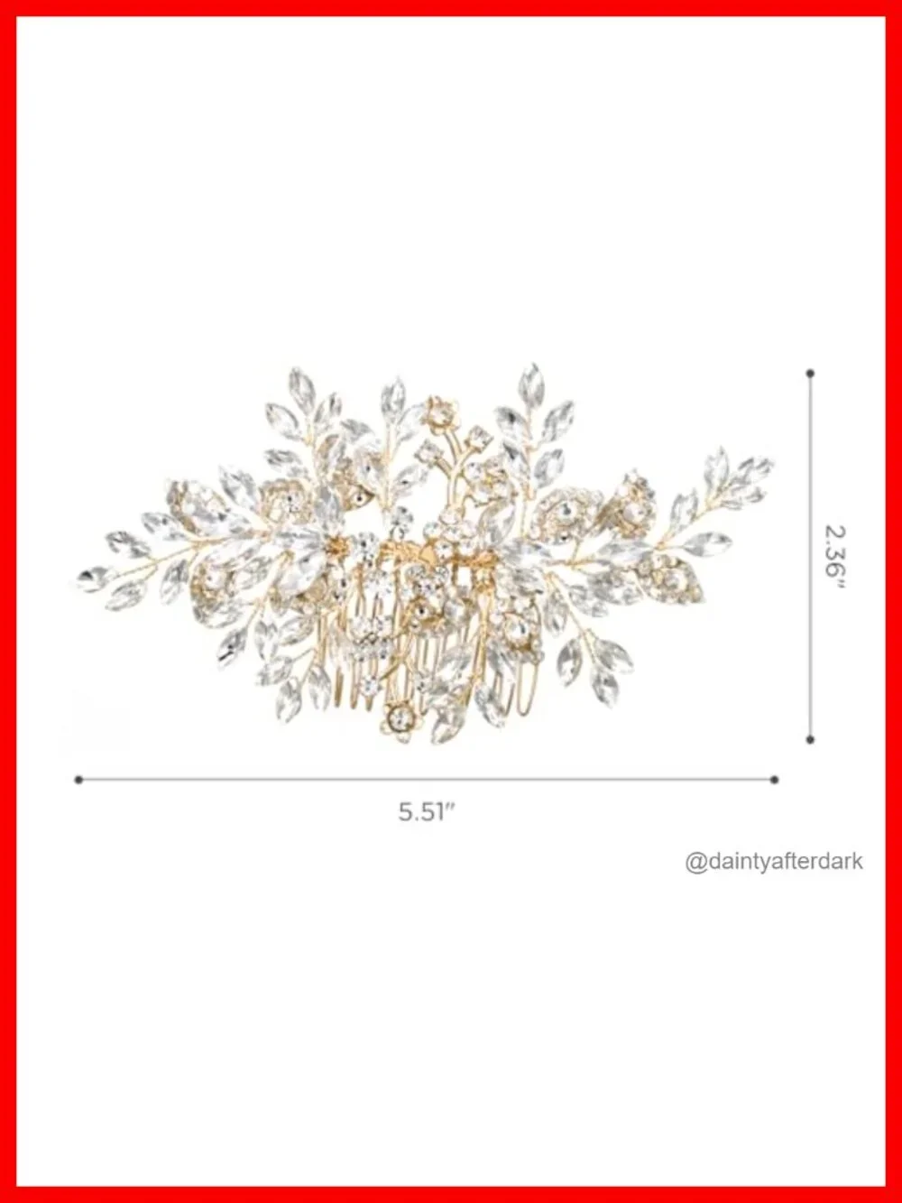 Rhinestone Pearl Wedding Hair Comb Side Hair Piece Bridal Clip